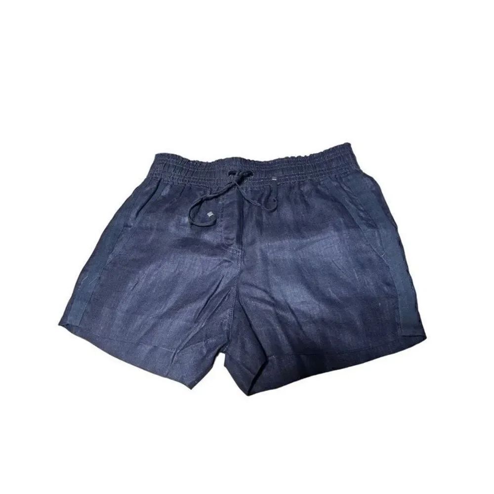 J. Crew NWOT Dark Blue Navy Linen Shorts Size XSmall
